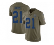 Youth Nike Indianapolis Colts #21 Vontae Davis Limited Olive 2017 Salute to Service NFL Jersey