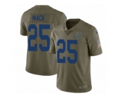 Youth Nike Indianapolis Colts #25 Marlon Mack Limited Olive 2017 Salute to Service NFL Jersey