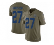 Youth Nike Indianapolis Colts #27 Nate Hairston Limited Olive 2017 Salute to Service NFL Jersey