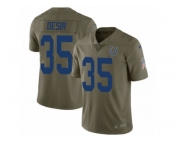 Youth Nike Indianapolis Colts #35 Pierre Desir Limited Olive 2017 Salute to Service NFL Jersey