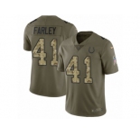 Youth Nike Indianapolis Colts #41 Matthias Farley Limited Olive Camo 2017 Salute to Service NFL Jersey