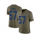 Youth Nike Indianapolis Colts #57 Kemoko Turay Olive Stitched NFL Limited 2017 Salute to Service Jersey