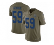 Youth Nike Indianapolis Colts #59 Jeremiah George Limited Olive 2017 Salute to Service NFL Jersey