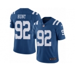Youth Nike Indianapolis Colts #92 Margus Hunt Limited Royal Blue Rush Vapor Untouchable NFL Jersey