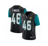 Youth Nike Jacksonville Jaguars #46 Carson Tinker Vapor Untouchable Limited Black Alternate NFL Jersey