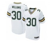 Men's Nike Green Bay Packers #30 Jamaal Williams Elite White NFL Jersey