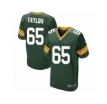 Men's Nike Green Bay Packers #65 Lane Taylor Elite Green Team Color NFL Jersey