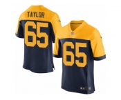 Men's Nike Green Bay Packers #65 Lane Taylor Elite Navy Blue Alternate NFL Jersey