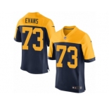 Men's Nike Green Bay Packers #73 Jahri Evans Elite Navy Blue Alternate NFL Jersey