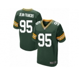 Men's Nike Green Bay Packers #95 Ricky Jean-Francois Elite Green Team Color NFL Jersey