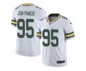 Men's Nike Green Bay Packers #95 Ricky Jean-Francois Elite White Rush NFL Jersey