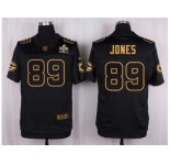 Nike Green Bay Packers #89 James Jones Black Pro Line Gold Collection Jersey[Elite]