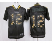 nike nfl jerseys green bay packers #12 rodgers black[Elite united sideline]