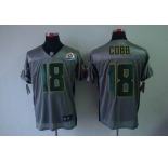 nike nfl jerseys green bay packers #18 cobb grey[Elite shadow 50th Patch]