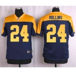 nike nfl jerseys green bay packers #24 rollins yellow-blue[Elite]