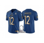 Men Green Bay Packers #12 Aaron Rodgers NFC 2017 Pro Bowl Blue Gold Limited Jersey