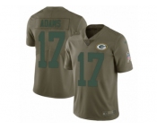 Men Nike Green Bay Packers #17 Davante Adams Limited Olive 2017 Salute to Service NFL Jersey
