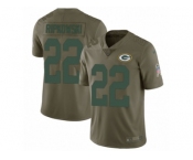 Men Nike Green Bay Packers #22 Aaron Ripkowski Limited Olive 2017 Salute to Service NFL Jersey