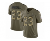 Men Nike Green Bay Packers #23 Damarious Randall Limited Olive Camo 2017 Salute to Service NFL Jersey