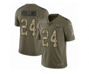 Men Nike Green Bay Packers #24 Quinten Rollins Limited Olive Camo 2017 Salute to Service NFL Jersey