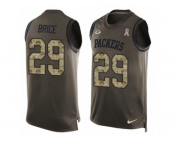 Men Nike Green Bay Packers #29 Kentrell Brice Limited Green Salute to Service Tank Top NFL Jersey