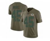 Men Nike Green Bay Packers #45 Vince Biegel Limited Olive 2017 Salute to Service NFL Jersey