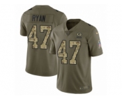 Men Nike Green Bay Packers #47 Jake Ryan Limited Olive Camo 2017 Salute to Service NFL Jersey
