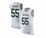 Men Nike Green Bay Packers #55 Ahmad Brooks White Rush Player Name & Number Tank Top NFL Jersey