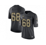 Men Nike Green Bay Packers #68 Kyle Murphy Limited Black 2016 Salute to Service NFL Jersey