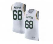 Men Nike Green Bay Packers #68 Kyle Murphy White Rush Player Name & Number Tank Top NFL Jersey