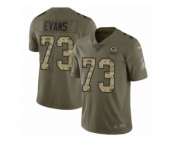 Men Nike Green Bay Packers #73 Jahri Evans Limited Olive Camo 2017 Salute to Service NFL Jersey