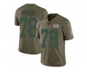 Men Nike Green Bay Packers #78 Jason Spriggs Limited Olive 2017 Salute to Service NFL Jersey