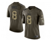 Men Nike Green Bay Packers #8 Kentrell Brice Limited Green Salute to Service NFL Jersey