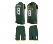 Men Nike Green Bay Packers #8 Kentrell Brice Limited Green Tank Top Suit NFL Jersey