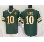 Men's Green Bay Packers #10 Jordan Love Dark Green 2026 Rivalries Collection Limited Football Stitched Jersey