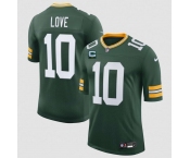 Men's Green Bay Packers #10 Jordan Love Green With 2-Star C Patch New Vapor Untouchable Limited Football Stitched Jersey