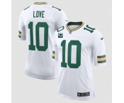 Men's Green Bay Packers #10 Jordan Love White 2026 With 2-Star C Patch New Vapor Untouchable Limited Football Stitched Jersey