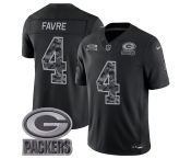Men's Green Bay Packers #4 Brett Favre Black 2026 F.U.S.E. Salute to Service Limited Football Stitched Jersey
