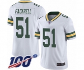 Men's Green Bay Packers #51 Kyler Fackrell White Vapor Untouchable Limited Player 100th Season Football Jersey