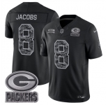 Men's Green Bay Packers #8 Josh Jacobs Black 2026 F.U.S.E. Salute to Service Limited Football Stitched Jersey