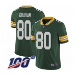 Men's Green Bay Packers #80 Jimmy Graham Green Team Color Vapor Untouchable Limited Player 100th Season Football Jersey