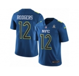Men's Nike Green Bay Packers #12 Aaron Rodgers Limited Blue 2017 Pro Bowl NFL Jersey