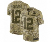 Men's Nike Green Bay Packers #12 Aaron Rodgers Limited Camo 2018 Salute to Service NFL Jersey