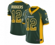 Men's Nike Green Bay Packers #12 Aaron Rodgers Limited Green Rush Drift Fashion NFL Jersey