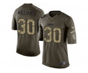 Men's Nike Green Bay Packers #30 Jamaal Williams Limited Green Salute to Service NFL Jersey