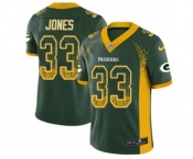 Men's Nike Green Bay Packers #33 Aaron Jones Limited Green Rush Drift Fashion NFL Jersey