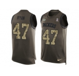 Men's Nike Green Bay Packers #47 Jake Ryan Limited Green Salute to Service Tank Top NFL Jersey