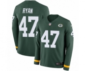 Men's Nike Green Bay Packers #47 Jake Ryan Limited Green Therma Long Sleeve NFL Jersey