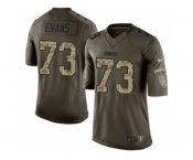 Men's Nike Green Bay Packers #73 Jahri Evans Limited Green Salute to Service NFL Jersey