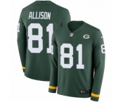 Men's Nike Green Bay Packers #81 Geronimo Allison Limited Green Therma Long Sleeve NFL Jersey